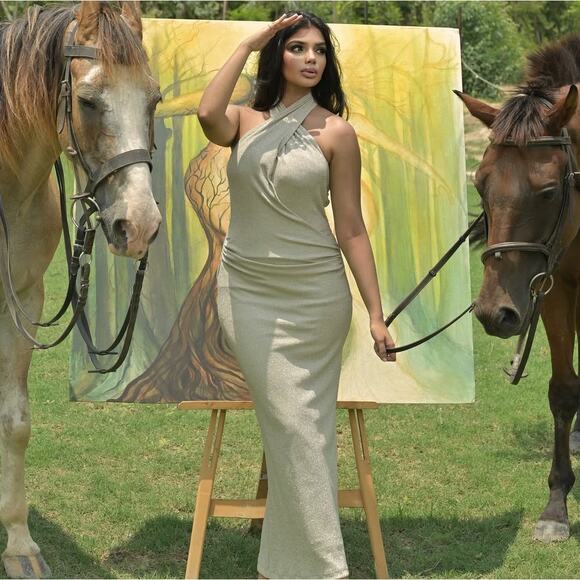 ZARA Fitted Halter Dress NWT - Picture 4 of 16